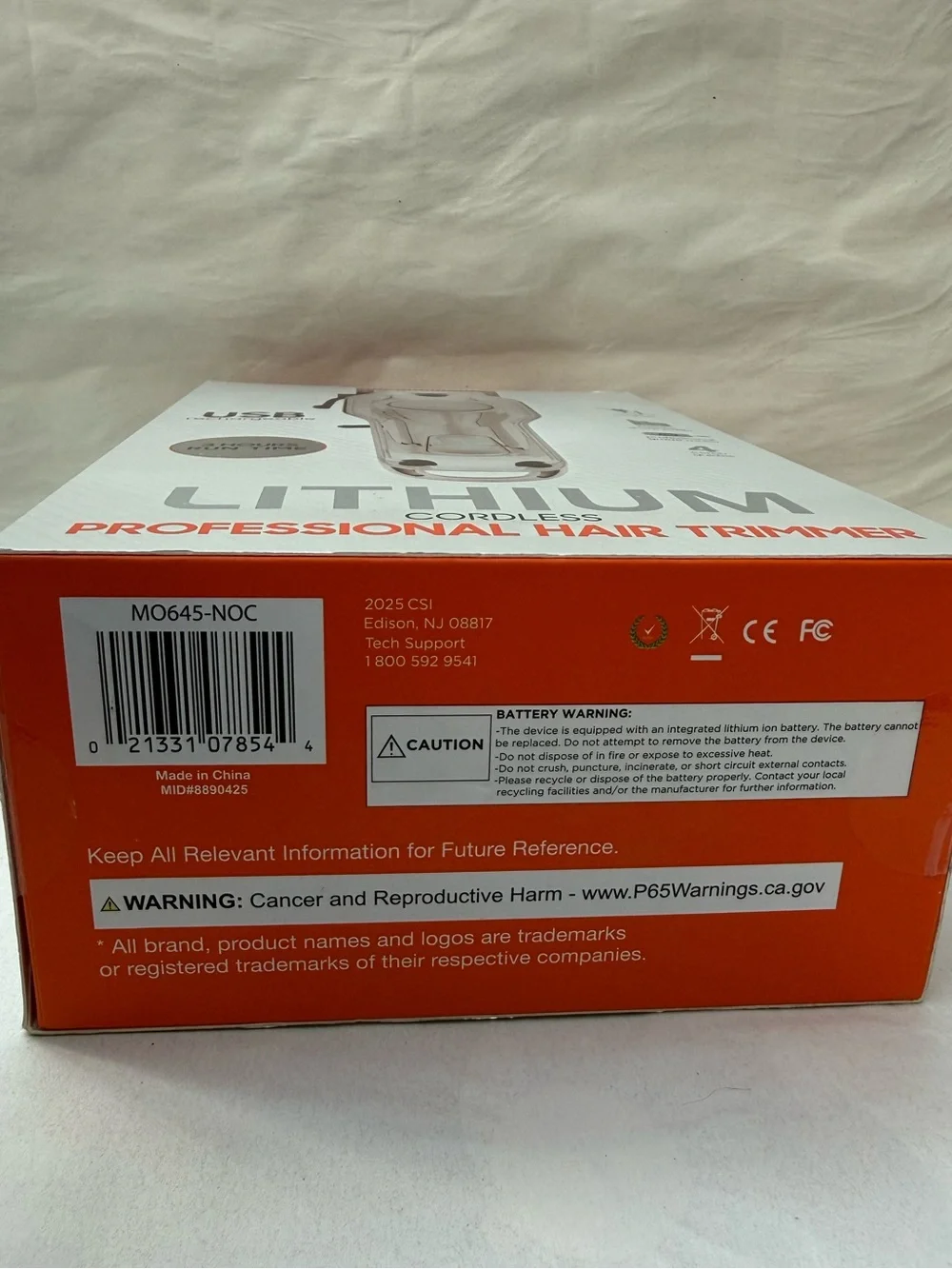 Members Only - Lithium Cordless Professional Hair Trimmer - Silver/White